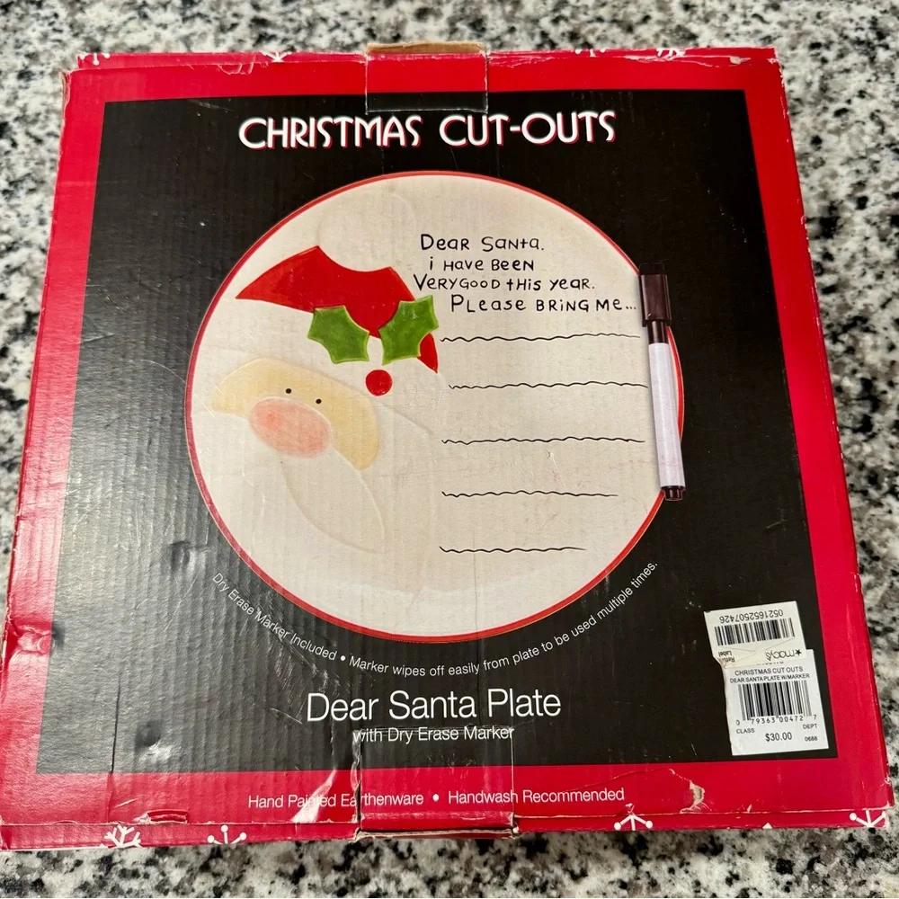 Festive‎ Santa Ceramic Christmas Plate